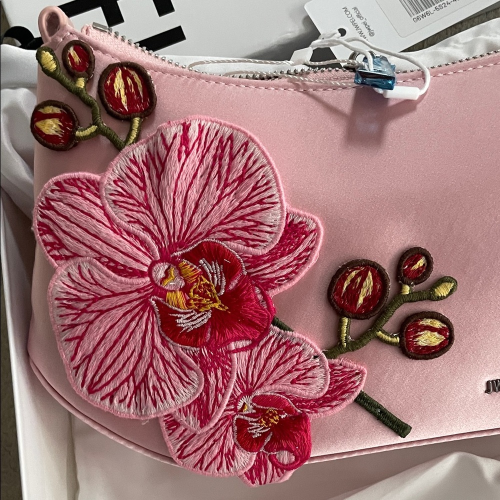 JW PEI Pink Orchid Embroidered Shoulder Bag - Picture 5 of 6